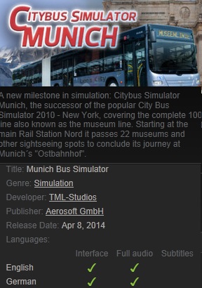 Munich Bus Simulator Steam - Click Image to Close